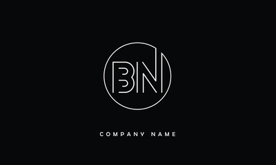 BN, NB, B, N Abstract Letters Logo Monogram
