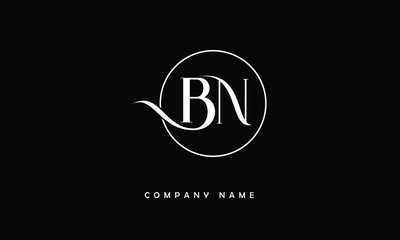 BN, NB, B, N Abstract Letters Logo Monogram