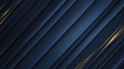 Obraz premium Dark Blue Background With Gold Lines and Stars