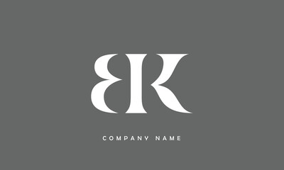 BK, KB, B, K Abstract Letters Logo Monogram