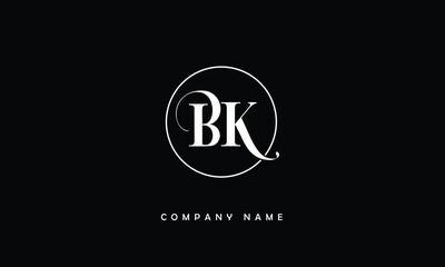BK, KB, B, K Abstract Letters Logo Monogram
