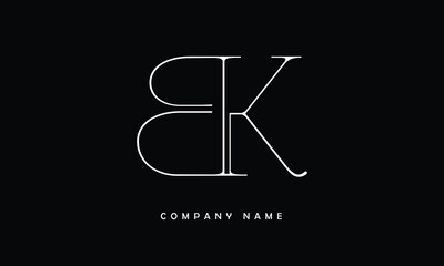 BK, KB, B, K Abstract Letters Logo Monogram