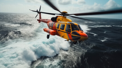 Maritime rescue units are on duty to rescue victims