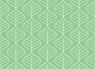 Damask organic leaves seamless pattern. Vector retro style background print. Decorative flower texture.