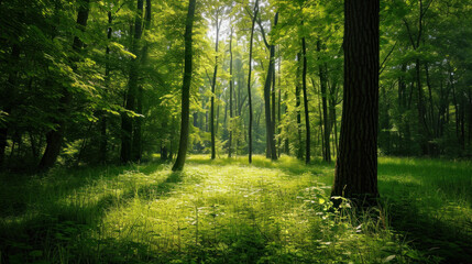 Obraz premium beautiful green forest