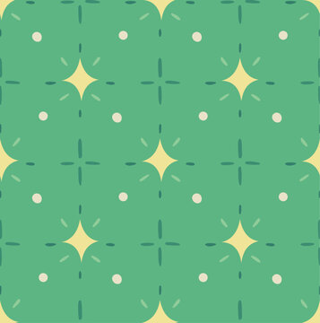 Vector seamless pattern with abstract star elements . Trendy geometric stars shape background for social media, invitation, web.