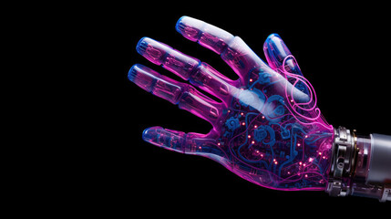 Vibrant magenta hand shows thumbs-up symbolizing innovation