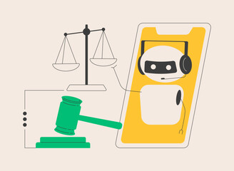 Artificial intelligence regulations abstract concept vector illustration.