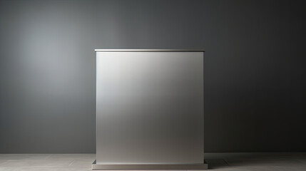 Contemporary steel podium neutral backdrop for tech items