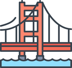 Golden gate bridge icon