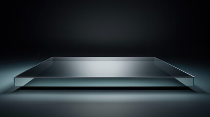 Glass platform with seamless surface for electronic showcase