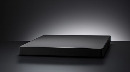 Reflective onyx podium muted gray for modern electronics