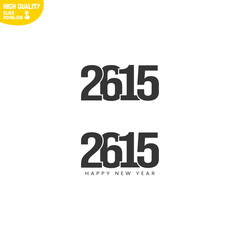 Creative Happy New Year 2615 Logo Design