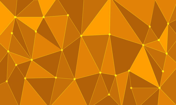 Bright background of orange polygons with a contour.