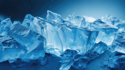 Glacial ice block with natural textures ideal for refreshing skincare themes