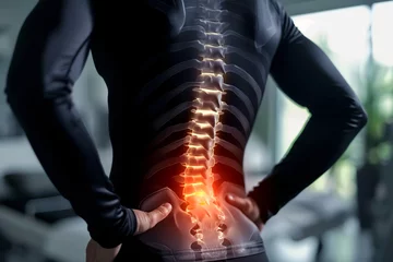 Fotobehang Lower back pain create with AI Generative © charnsitr