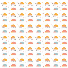 Fototapeta premium Sunsets seamless pattern. Can be used for gift wrapping, wallpaper, background