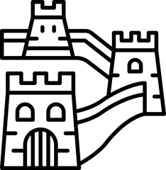 great wall of china icon