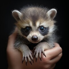 Obraz premium baby animal on a hand