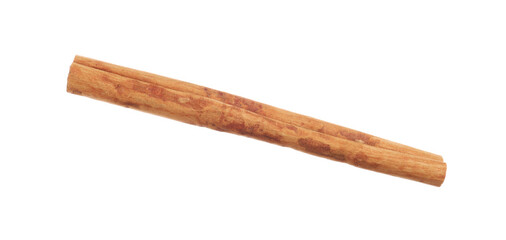Dry aromatic cinnamon stick isolated on white