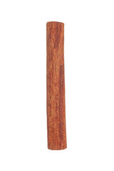 Dry aromatic cinnamon stick isolated on white