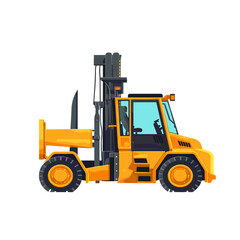 Telescopic handler vehicle flat vector