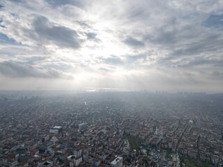 time clouds over the river