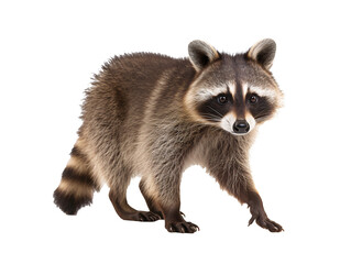 Obraz premium a raccoon standing on a white background