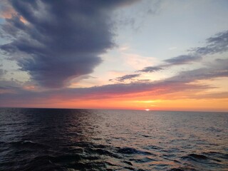 sunset over the ocean