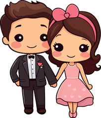 Set of vectors for Valentine's day. Watercolor hearts and lovers. Significant other.