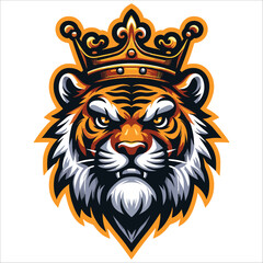 tiger head vector , King tiger head