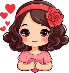 Set of vectors for Valentine's day. Watercolor hearts and lovers. Significant other.