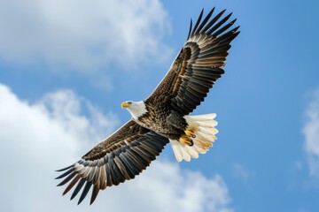 Obraz premium A majestic eagle soaring in the sky