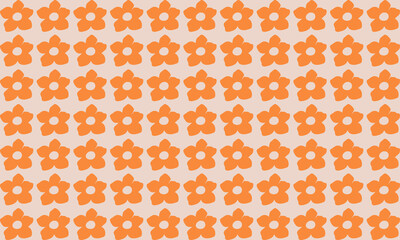 Flower pattern background, cute doodle design