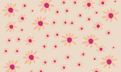 Flower pattern background, cute doodle design