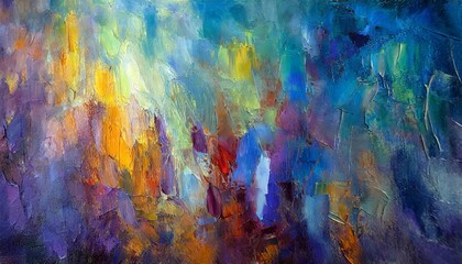 abstract colorful oil painting on canvas texture hand drawn brush stroke oil painting background...
