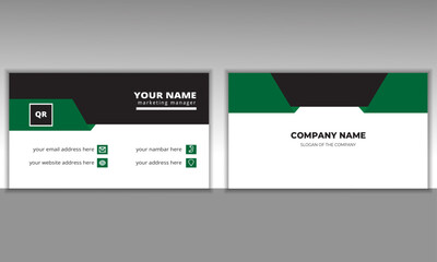 Modern Business Card Double Sided.Creative and Clean Card Template.