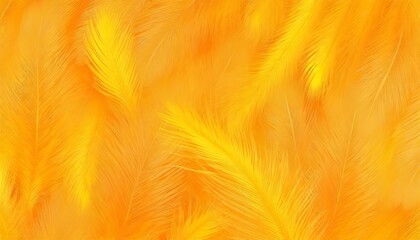 yellow orange feather texture pattern background - obrazy, fototapety, plakaty