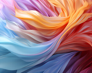 Colorful Abstract Fractal Background, hyperrealistic
