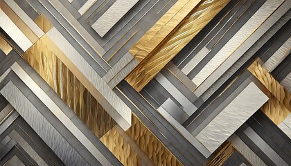 gold and grey geometric strips futuristic designs and textures on a digital abstract background