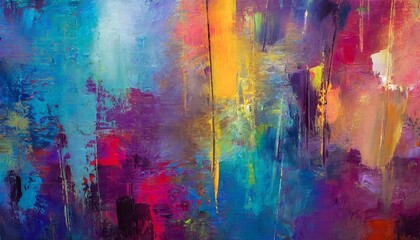 colorful modern artwork abstract paint strokes oil painting on canvas acrylic art artistic texture...