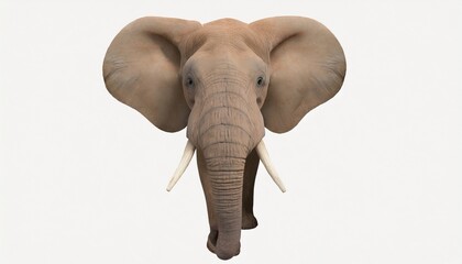 head of an elephant isolated