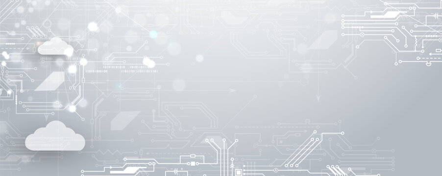 Modern cloud technology. Integrated digital web concept background