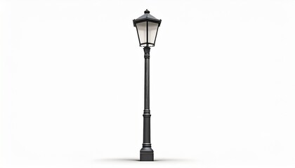 Fototapeta na wymiar street lamppost isolated over white