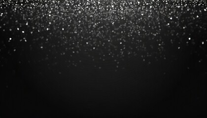 confetti on isolated dark background geometric holiday texture with glitters image for banners posters and flyers greeting cards black and white illustration - obrazy, fototapety, plakaty