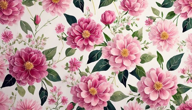 pink pattern flowers