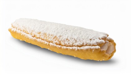 powdered sugar canoli isolated on white background