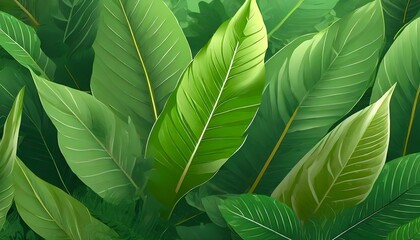 tropical leaves texture abstract nature leaf green texture background picture can used wallpaper desktop - obrazy, fototapety, plakaty