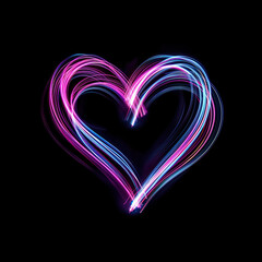 light painting heart symbol