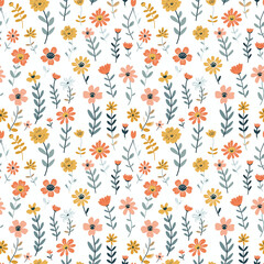 Mothers Day flowers seamless pattern. Can be used for gift wrapping, wallpaper, background